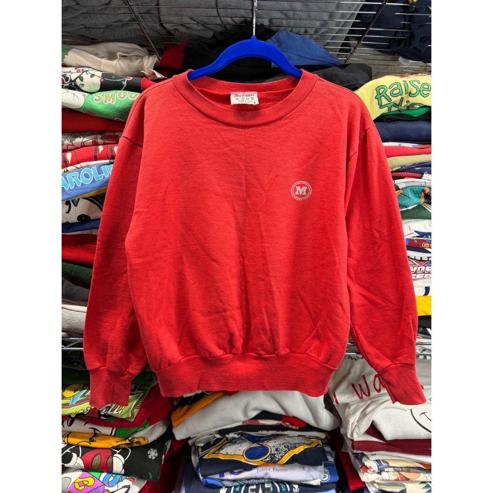 Vintage MacGregor Red Crewneck Sweatshirt Made in USA Mens Small 20x24